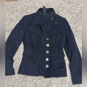 L.A.M.B. Navy Utility Jacket with Button Accents